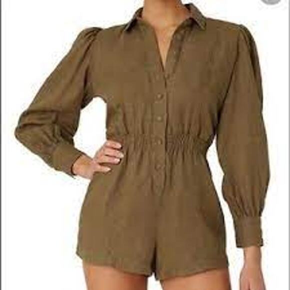 WE WORE WHAT (Revolve) button up utility romper *AS-IS Medium / M - Picture 1 of 8